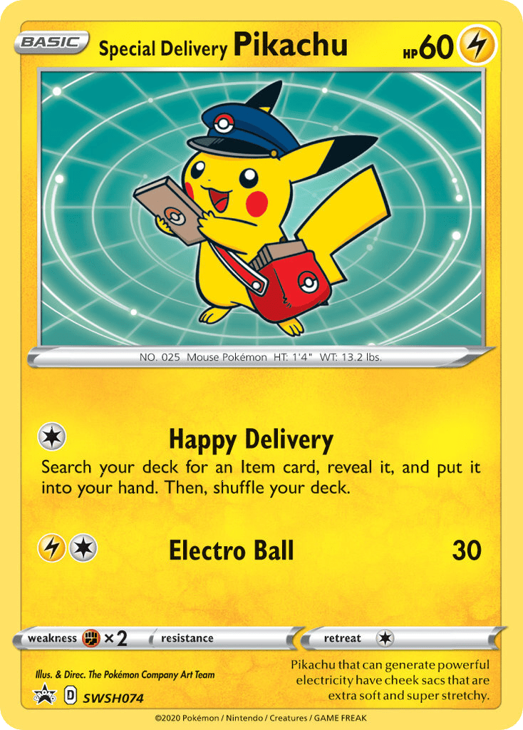 Special Delivery Pikachu (SWSH074) [Sword & Shield: Black Star Promos] Pokemon Single Pokémon  | Multizone: Comics And Games