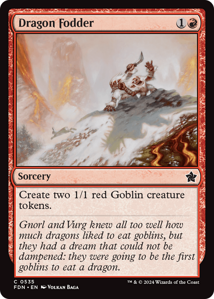 Dragon Fodder [Foundations] MTG Single Magic: The Gathering  | Multizone: Comics And Games