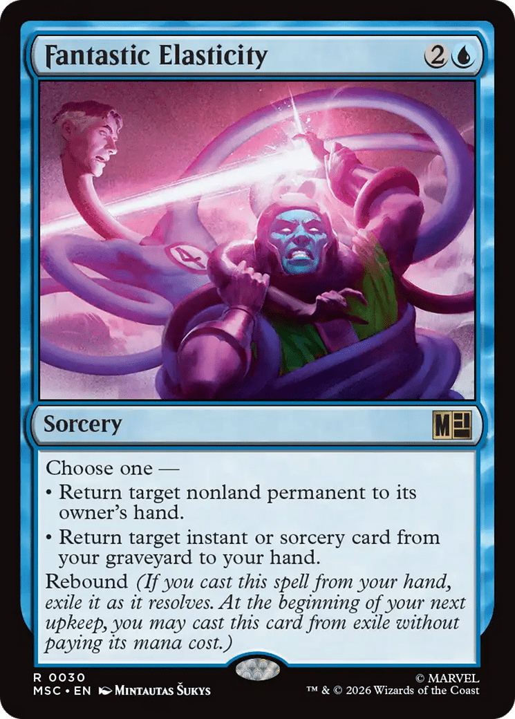 Fantastic Elasticity (Surge Foil) [Marvel Super Heroes Commander] MTG Single Magic: The Gathering  | Multizone: Comics And Games