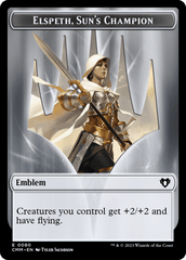 Elspeth, Sun's Champion Emblem // Copy (55) Double-Sided Token [Commander Masters Tokens] MTG Single Magic: The Gathering  | Multizone: Comics And Games