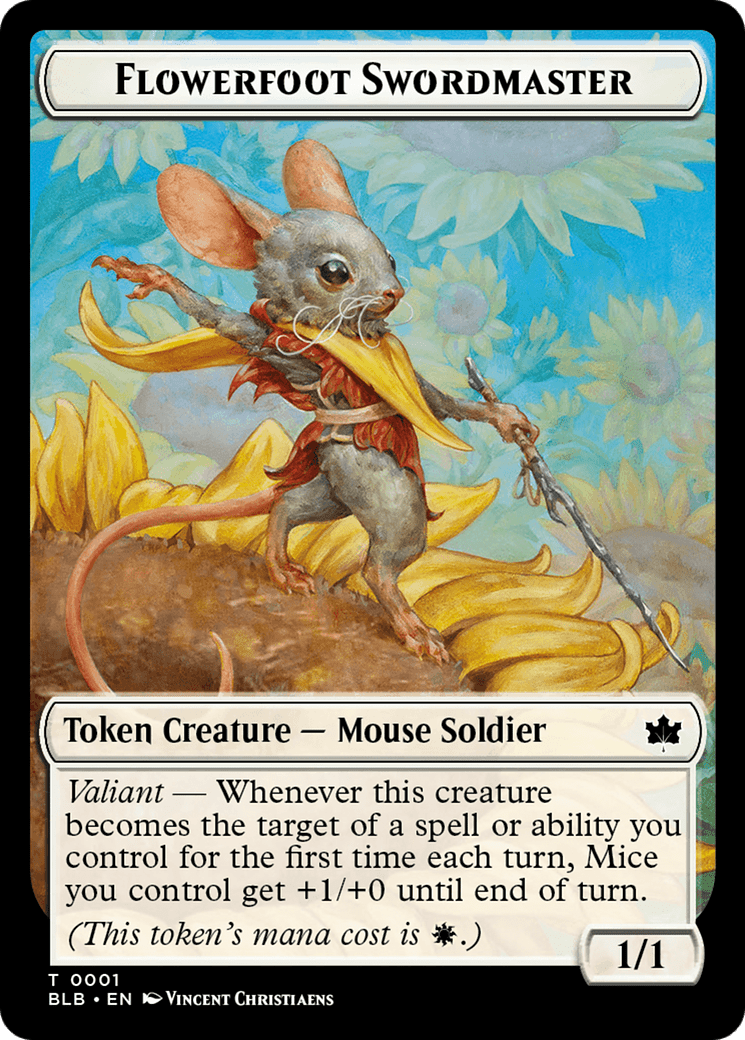 Flowerfoot Swordmaster Token [Bloomburrow Tokens] MTG Single Magic: The Gathering  | Multizone: Comics And Games