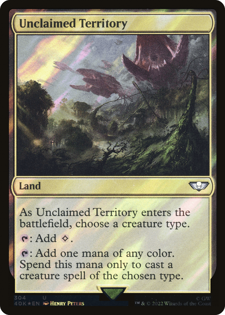 Unclaimed Territory (Surge Foil) [Marvel Super Heroes Commander] MTG Single Magic: The Gathering  | Multizone: Comics And Games