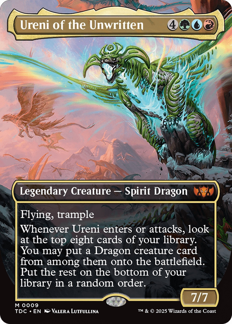 Ureni of the Unwritten (Borderless) [Tarkir: Dragonstorm Commander] MTG Single Magic: The Gathering  | Multizone: Comics And Games