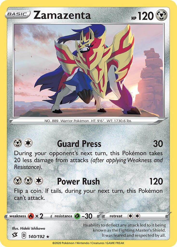Zamazenta (140/192) (Cracked Ice Holo) (Theme Deck Exclusive) [Sword & Shield: Rebel Clash] Pokemon Single Pokémon  | Multizone: Comics And Games