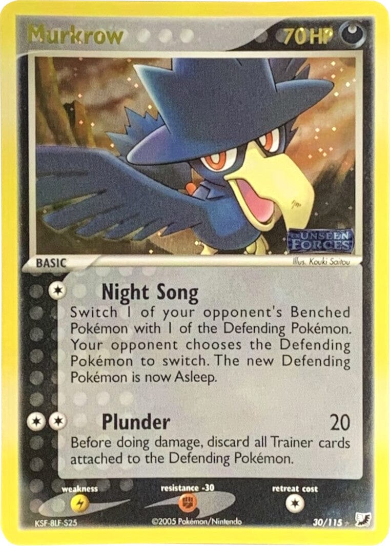 Murkrow (30/115) (Stamped) [EX: Unseen Forces] Pokemon Single Pokémon  | Multizone: Comics And Games