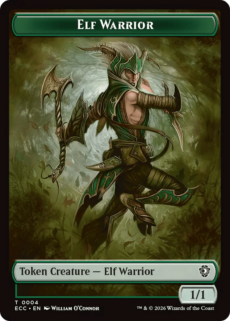 Zombie // Elf Warrior Double-Sided Token [Lorwyn Eclipsed Tokens] MTG Single Magic: The Gathering  | Multizone: Comics And Games