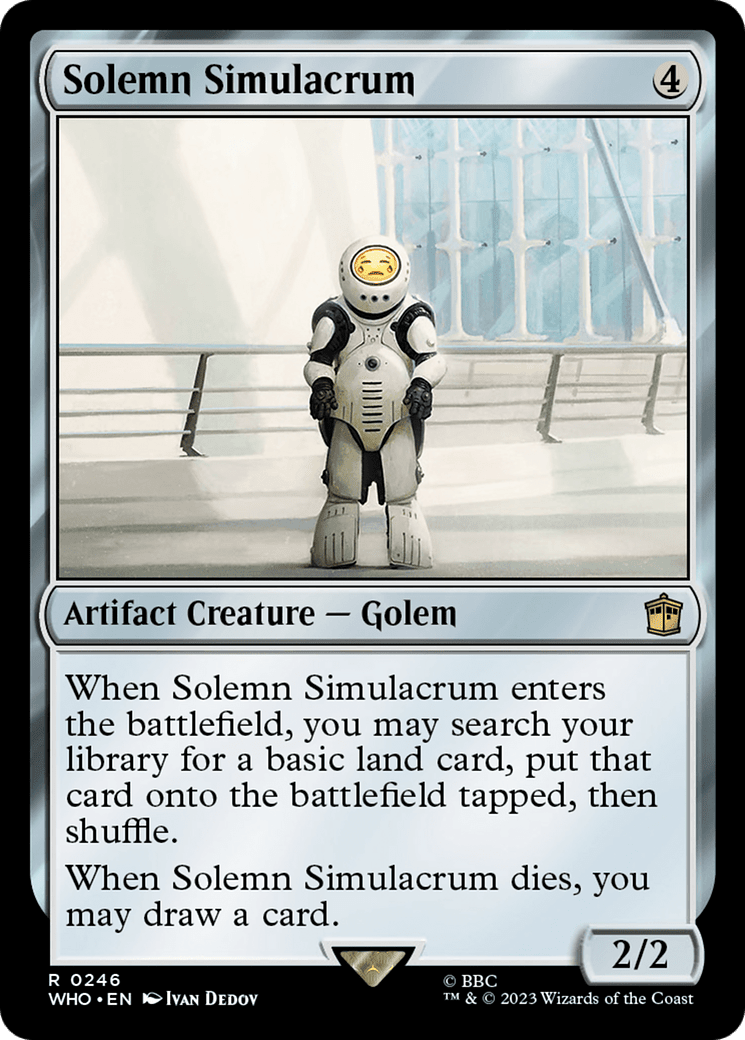 Solemn Simulacrum [Doctor Who] MTG Single Magic: The Gathering  | Multizone: Comics And Games