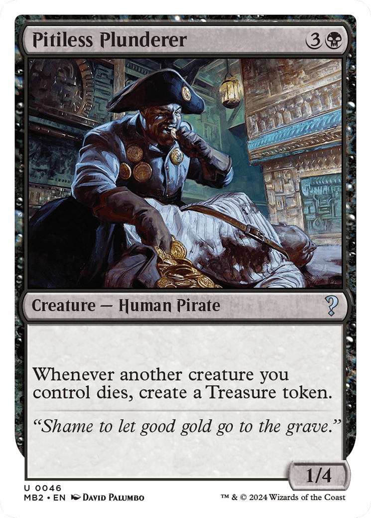 Pitiless Plunderer (White Border) [Mystery Booster 2] MTG Single Magic: The Gathering  | Multizone: Comics And Games