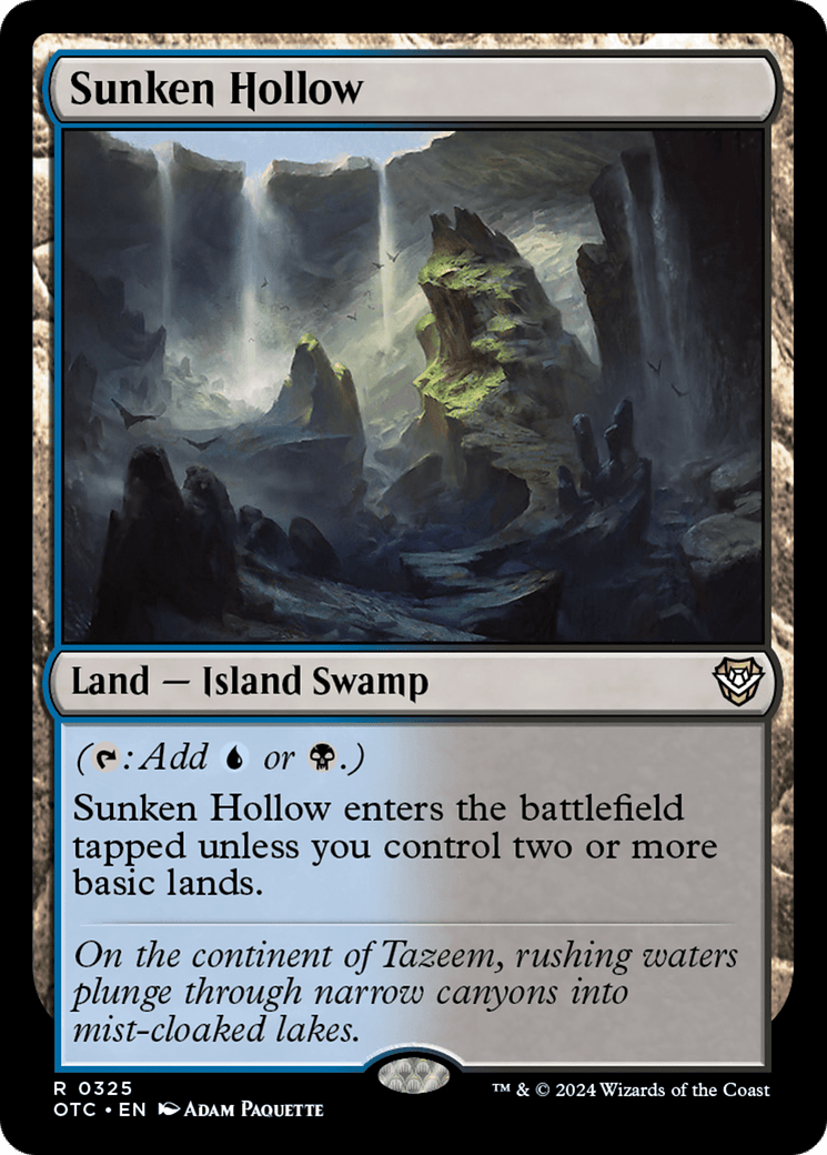 Sunken Hollow [Outlaws of Thunder Junction Commander] MTG Single Magic: The Gathering  | Multizone: Comics And Games