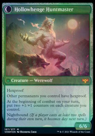 Avabruck Caretaker // Hollowhenge Huntmaster [Innistrad: Crimson Vow Prerelease Promos] MTG Single Magic: The Gathering  | Multizone: Comics And Games