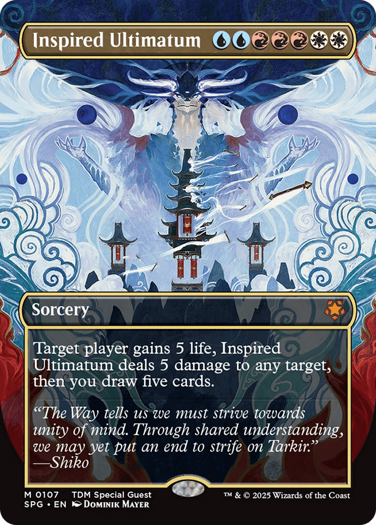 Inspired Ultimatum (Borderless) [Tarkir: Dragonstorm Special Guests] MTG Single Magic: The Gathering  | Multizone: Comics And Games
