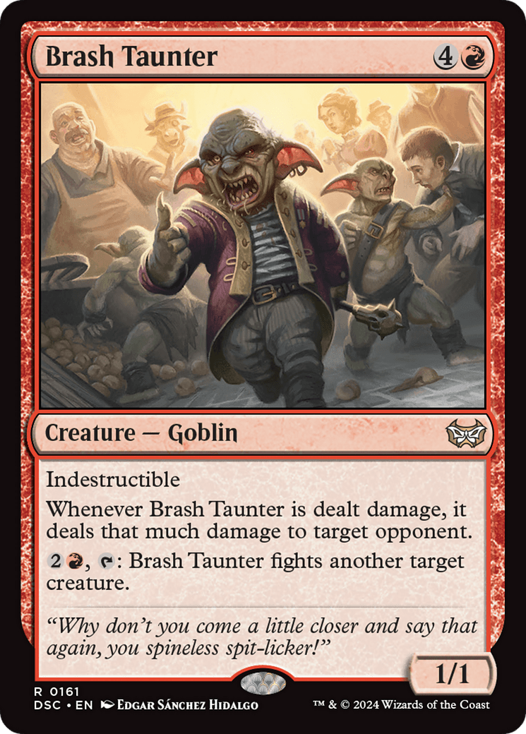 Brash Taunter [Duskmourn: House of Horror Commander] MTG Single Magic: The Gathering  | Multizone: Comics And Games