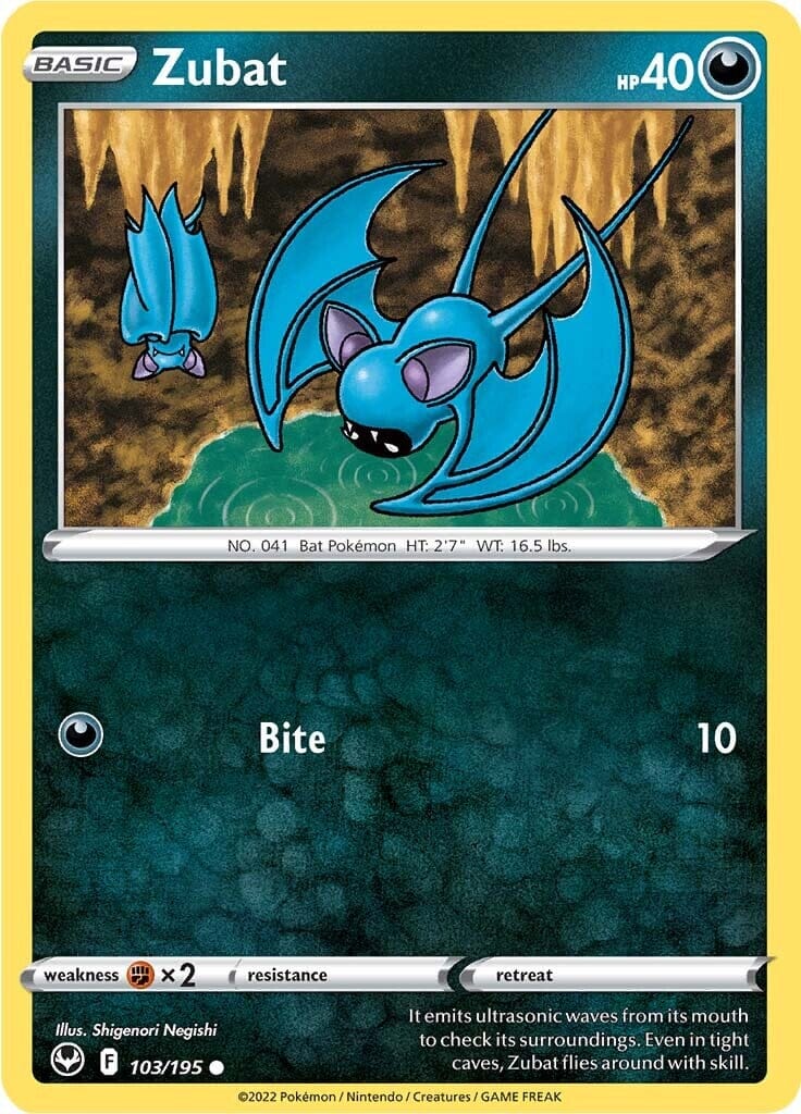 Zubat (103/195) [Sword & Shield: Silver Tempest] Pokemon Single Pokémon  | Multizone: Comics And Games