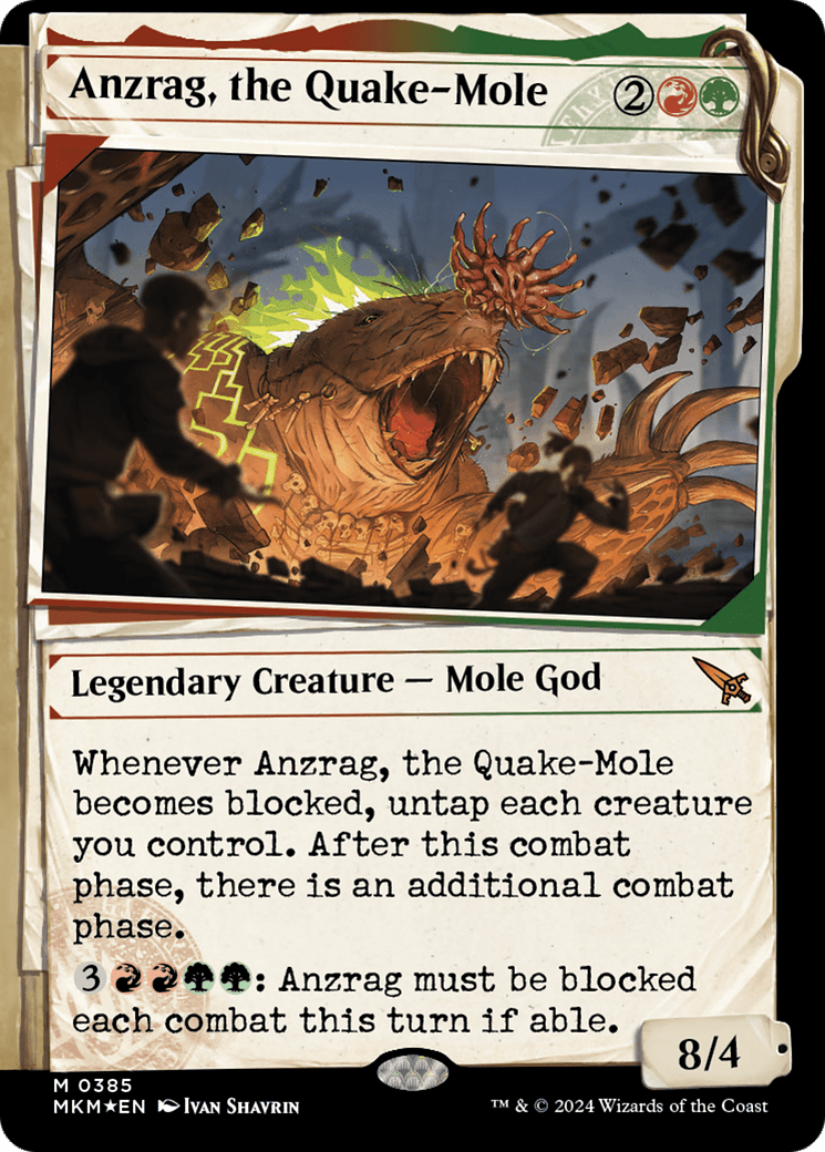 Anzrag, the Quake-Mole (Showcase) (Invisible Ink) [Murders at Karlov Manor] MTG Single Magic: The Gathering  | Multizone: Comics And Games