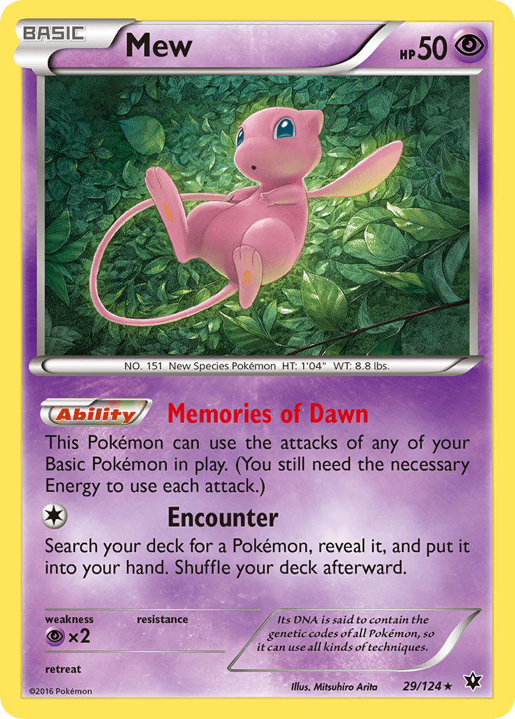 Mew (29/124) [XY: Fates Collide] Pokemon Single Pokémon  | Multizone: Comics And Games