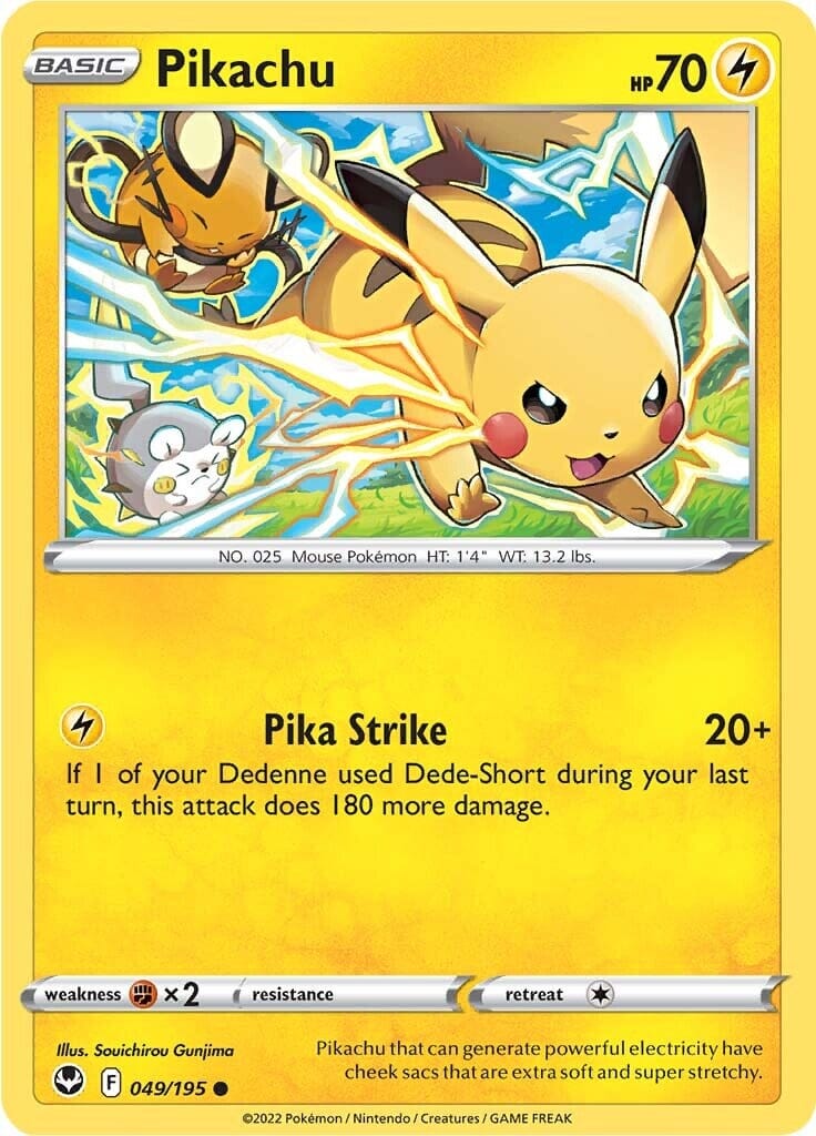 Pikachu (049/195) [Sword & Shield: Silver Tempest] Pokemon Single Pokémon  | Multizone: Comics And Games