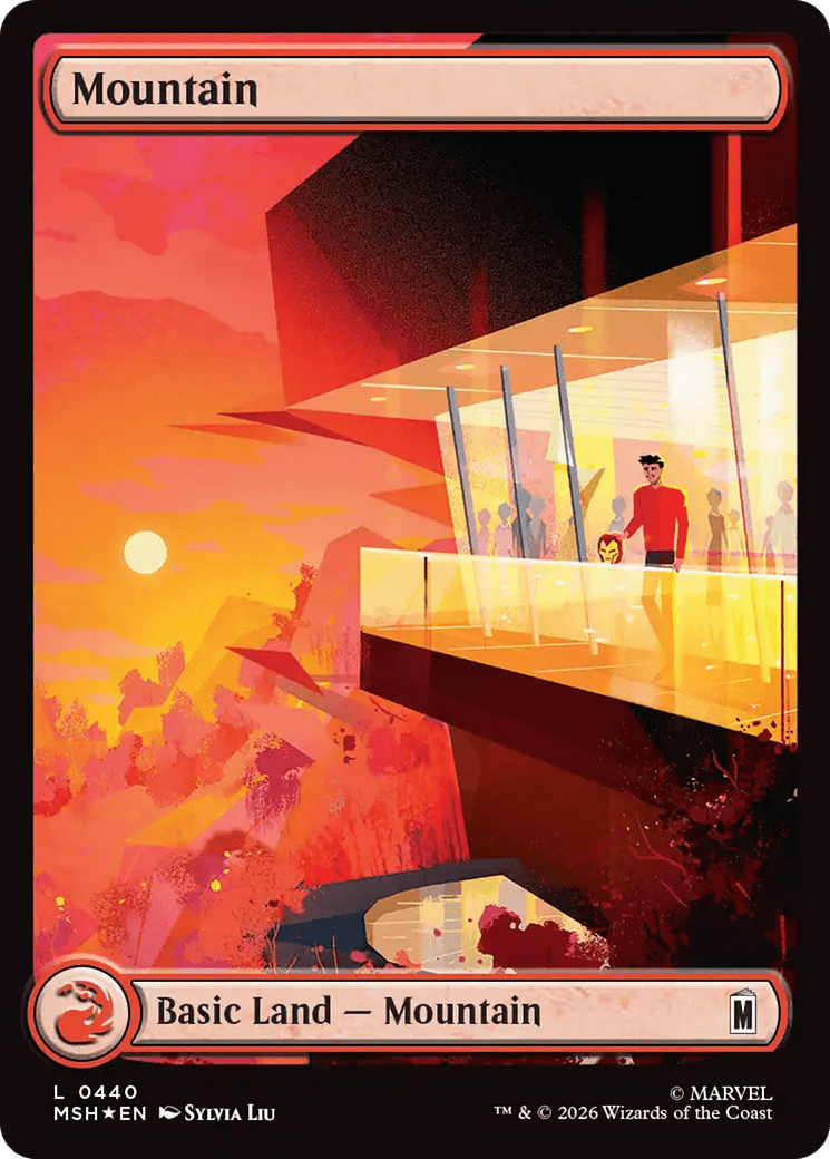 Mountain (0440) (Surge Foil) [Marvel Super Heroes] MTG Single Magic: The Gathering  | Multizone: Comics And Games