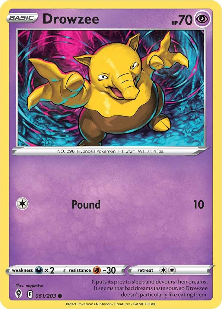 Drowzee (061/203) [Sword & Shield: Evolving Skies] Pokemon Single Pokémon  | Multizone: Comics And Games