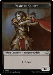 Vampire Knight // Soldier Double-Sided Token [March of the Machine Commander Tokens] MTG Single Magic: The Gathering  | Multizone: Comics And Games