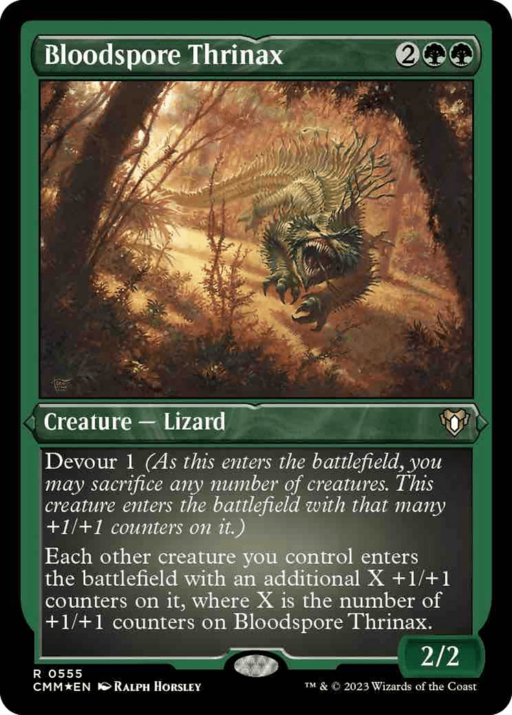 Bloodspore Thrinax (Foil Etched) [Commander Masters] MTG Single Magic: The Gathering  | Multizone: Comics And Games