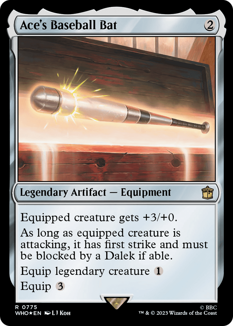 Ace's Baseball Bat (Surge Foil) [Doctor Who] MTG Single Magic: The Gathering  | Multizone: Comics And Games