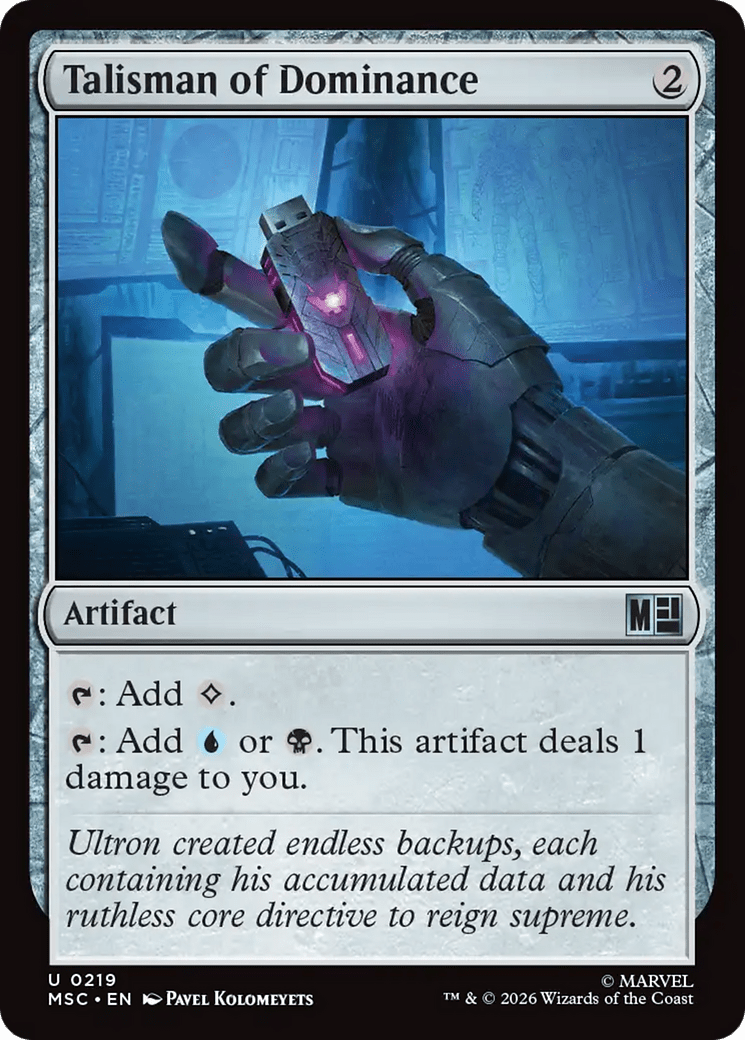Talisman of Dominance [Marvel Super Heroes Commander] MTG Single Magic: The Gathering  | Multizone: Comics And Games