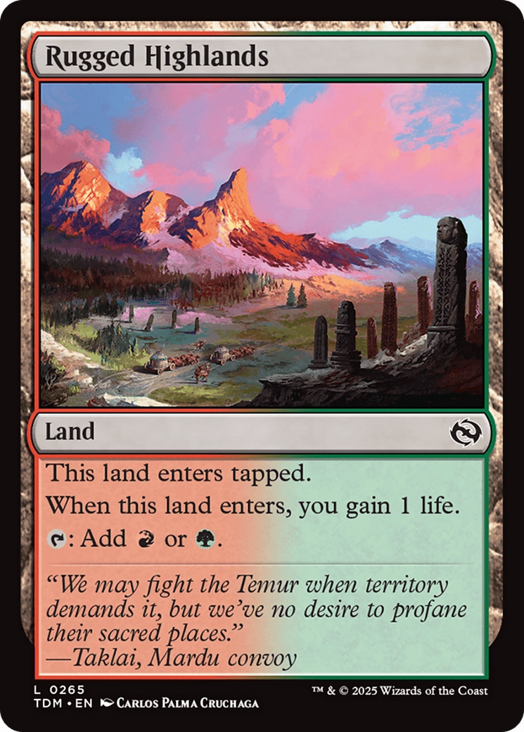 Rugged Highlands [Tarkir: Dragonstorm] MTG Single Magic: The Gathering  | Multizone: Comics And Games