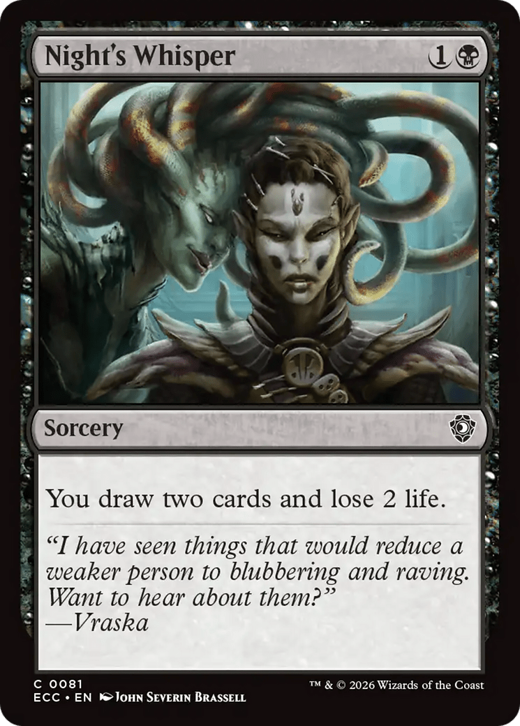 Night's Whisper [Lorwyn Eclipsed Commander] MTG Single Magic: The Gathering  | Multizone: Comics And Games