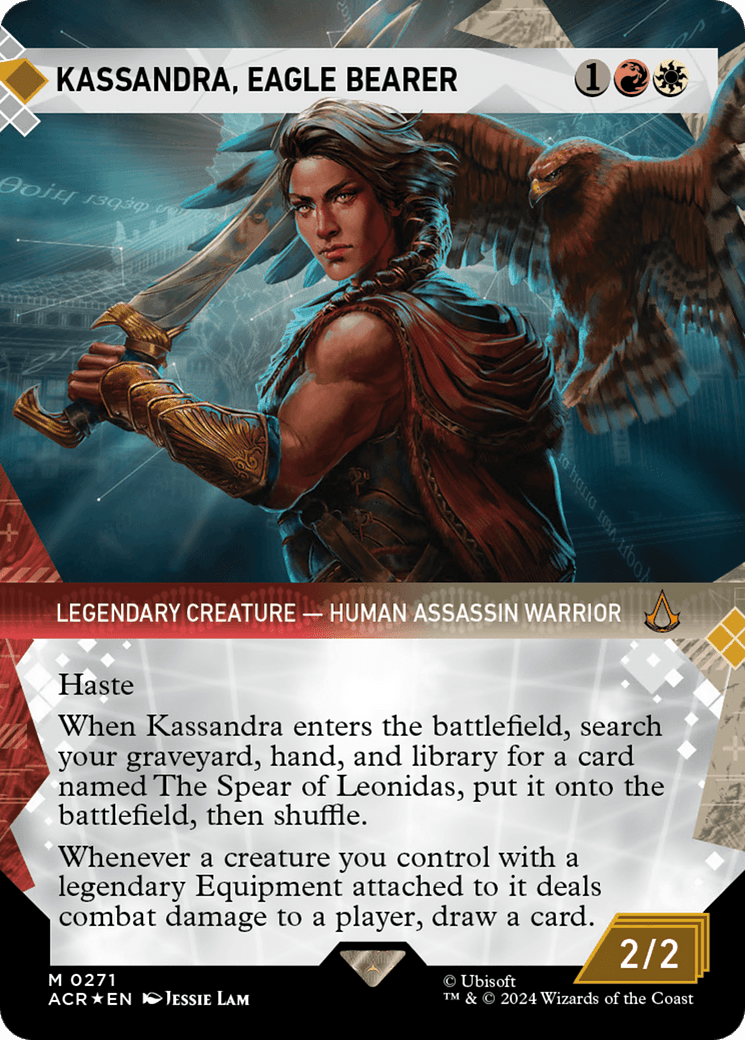 Kassandra, Eagle Bearer (Showcase) (Textured Foil) [Assassin's Creed] MTG Single Magic: The Gathering  | Multizone: Comics And Games