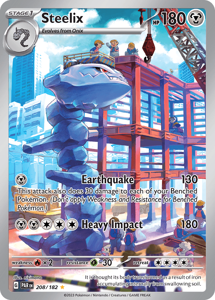 Steelix (208/182) [Scarlet & Violet: Paradox Rift] Pokemon Single Pokémon  | Multizone: Comics And Games