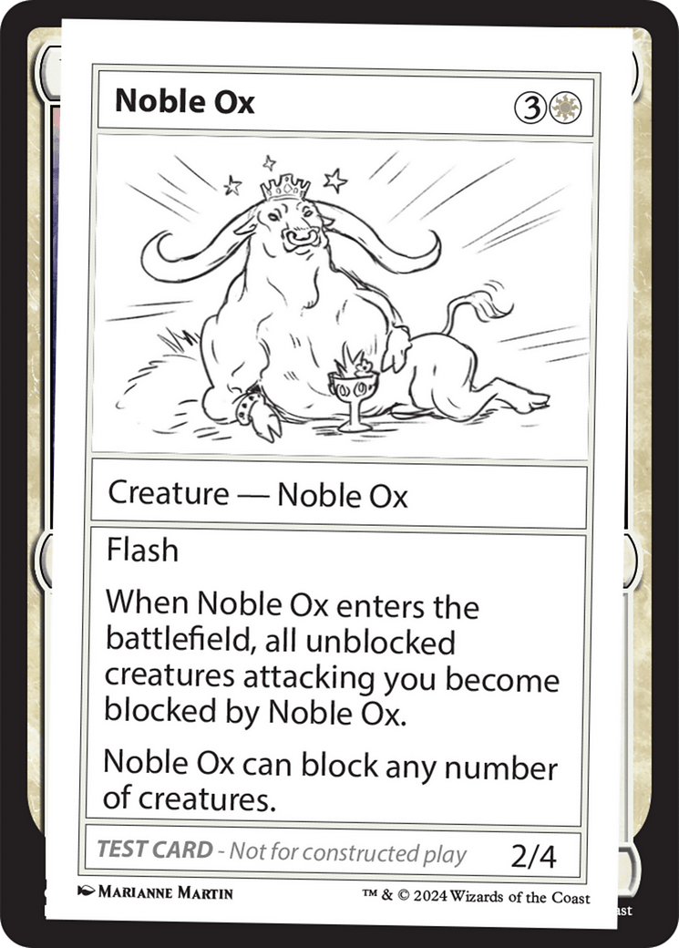 Noble Ox [Mystery Booster 2 Playtest Cards] MTG Single Magic: The Gathering  | Multizone: Comics And Games
