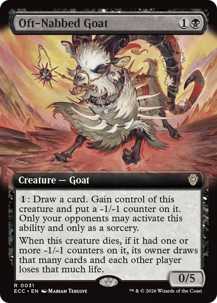 Oft-Nabbed Goat (Extended Art) [Lorwyn Eclipsed Commander] MTG Single Magic: The Gathering  | Multizone: Comics And Games