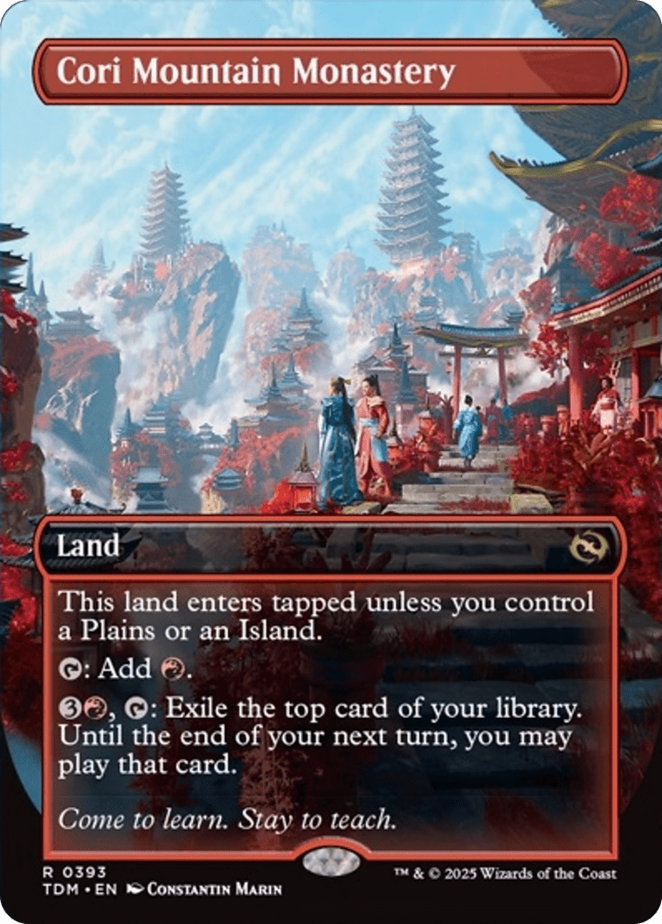 Cori Mountain Monastery (Borderless) [Tarkir: Dragonstorm] MTG Single Magic: The Gathering  | Multizone: Comics And Games