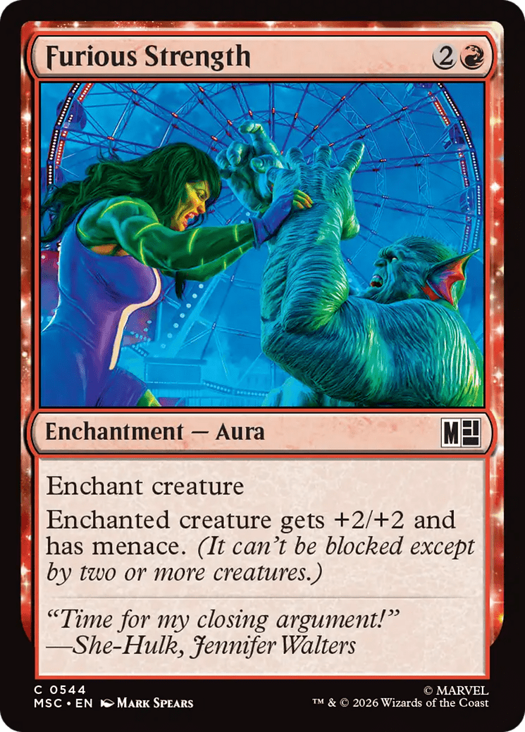 Furious Strength [Marvel Super Heroes Commander] MTG Single Magic: The Gathering  | Multizone: Comics And Games