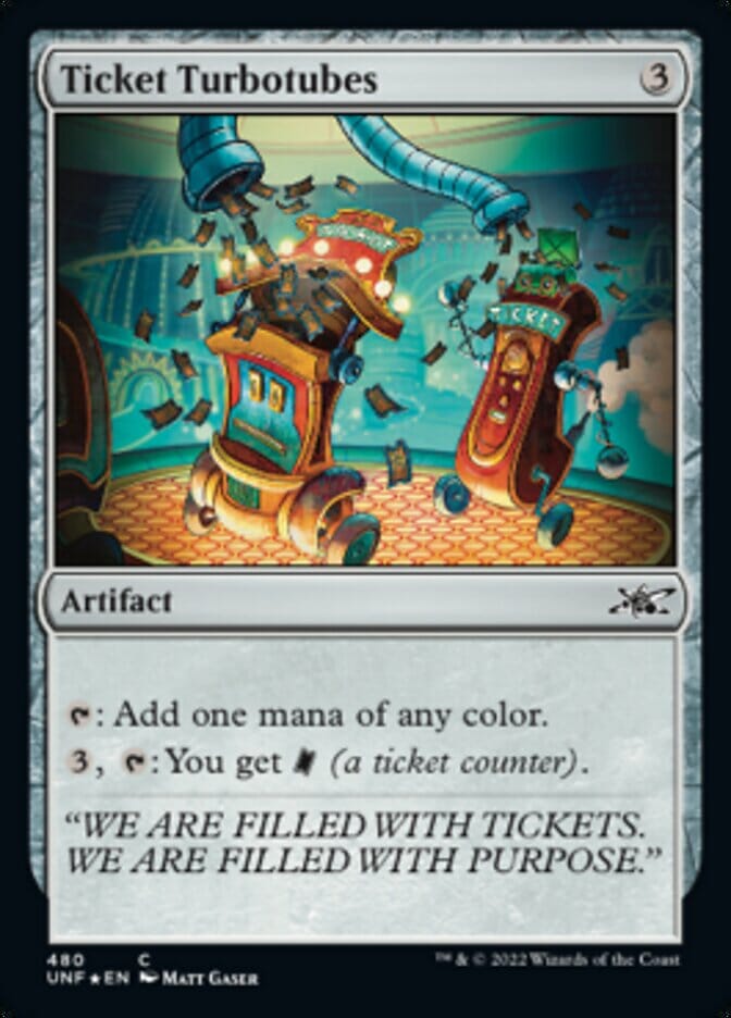 Ticket Turbotubes (Galaxy Foil) [Unfinity] MTG Single Magic: The Gathering  | Multizone: Comics And Games