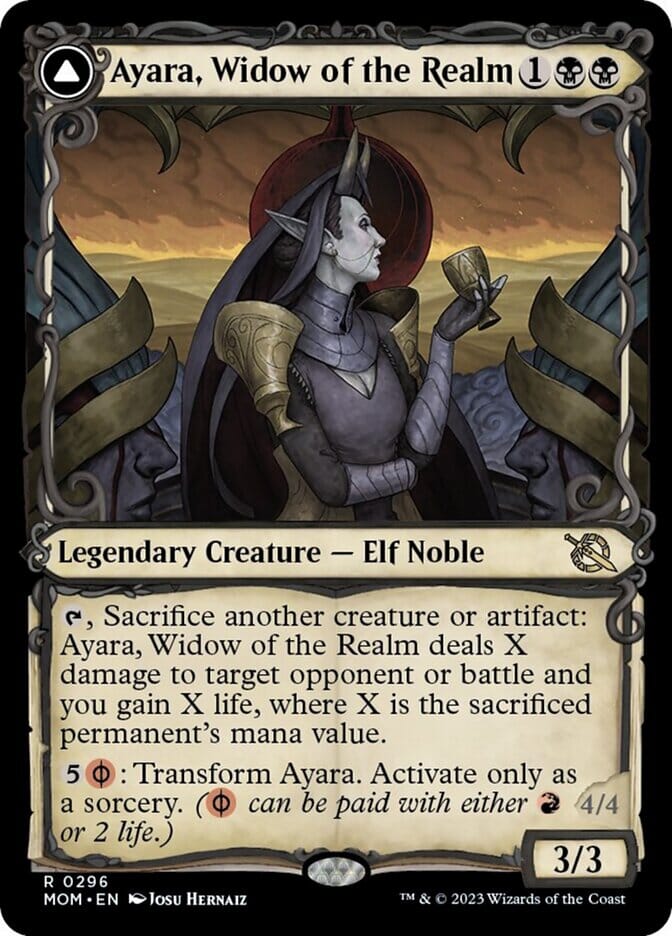 Ayara, Widow of the Realm // Ayara, Furnace Queen (Showcase Planar Booster Fun) [March of the Machine] | Multizone: Comics And Games