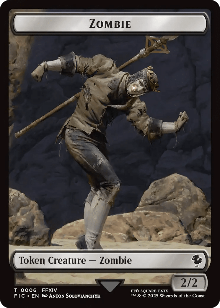 Moogle // Zombie Double-Sided Token (Surge Foil) [FINAL FANTASY Commander Tokens] MTG Single Magic: The Gathering  | Multizone: Comics And Games