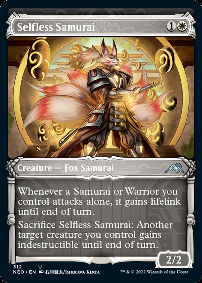 Selfless Samurai (Showcase Samurai) [Kamigawa: Neon Dynasty] MTG Single Magic: The Gathering  | Multizone: Comics And Games