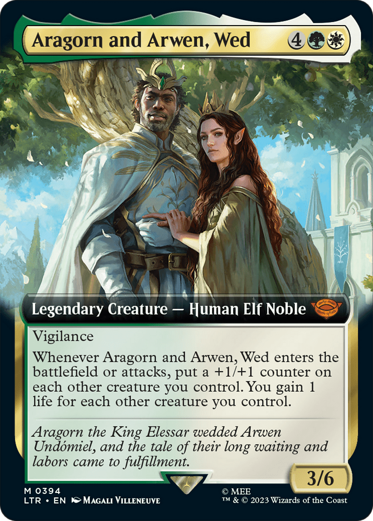 Aragorn and Arwen, Wed (Extended Art) [The Lord of the Rings: Tales of Middle-Earth] MTG Single Magic: The Gathering  | Multizone: Comics And Games