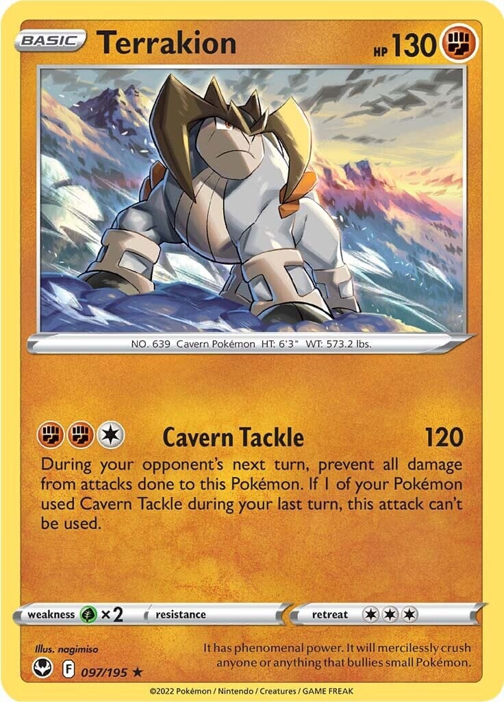 Terrakion (097/195) [Sword & Shield: Silver Tempest] Pokemon Single Pokémon  | Multizone: Comics And Games