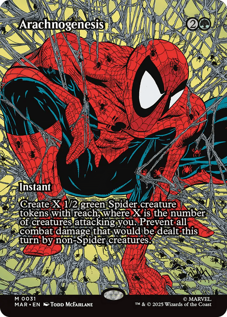 Arachnogenesis (Borderless) [Marvel Universe: Eternal-Legal] MTG Single Magic: The Gathering  | Multizone: Comics And Games