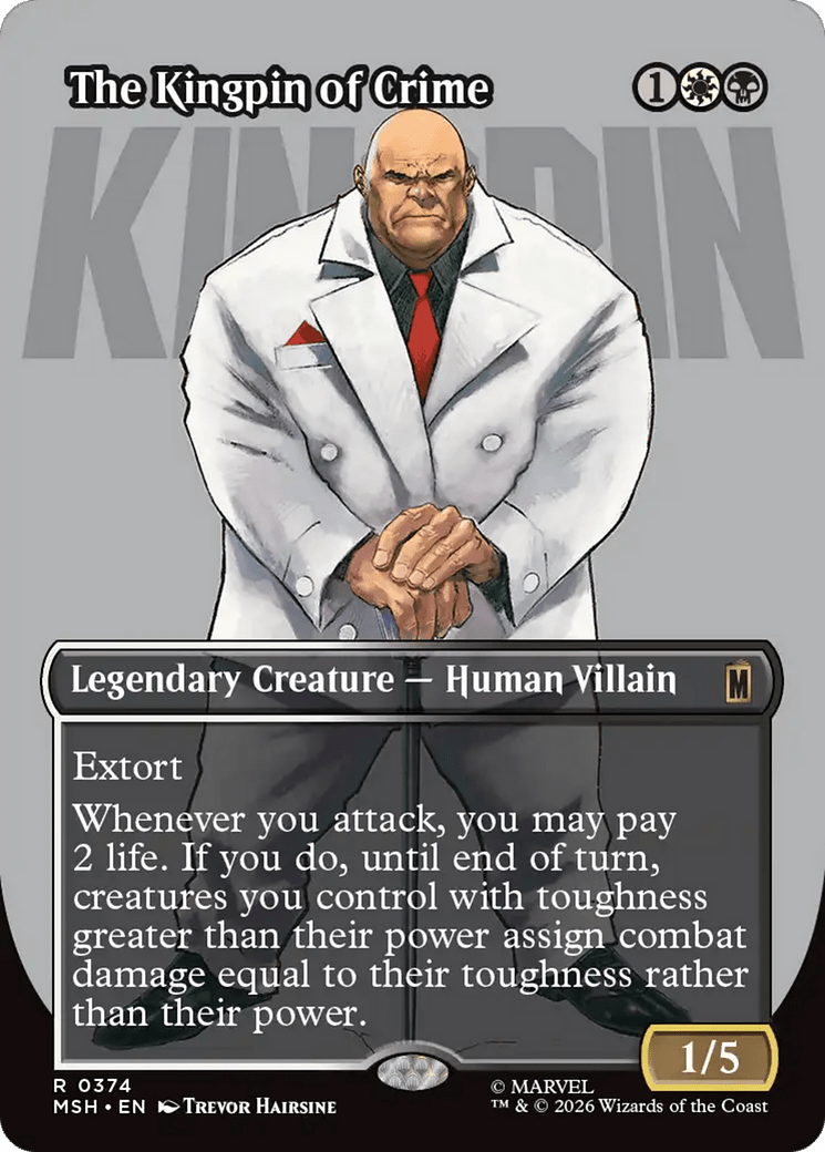 The Kingpin of Crime (Borderless) (0374) [Marvel Super Heroes] MTG Single Magic: The Gathering  | Multizone: Comics And Games
