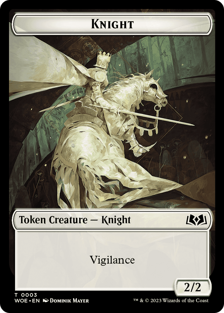 Knight // Food (0012) Double-Sided Token [Wilds of Eldraine Tokens] MTG Single Magic: The Gathering  | Multizone: Comics And Games