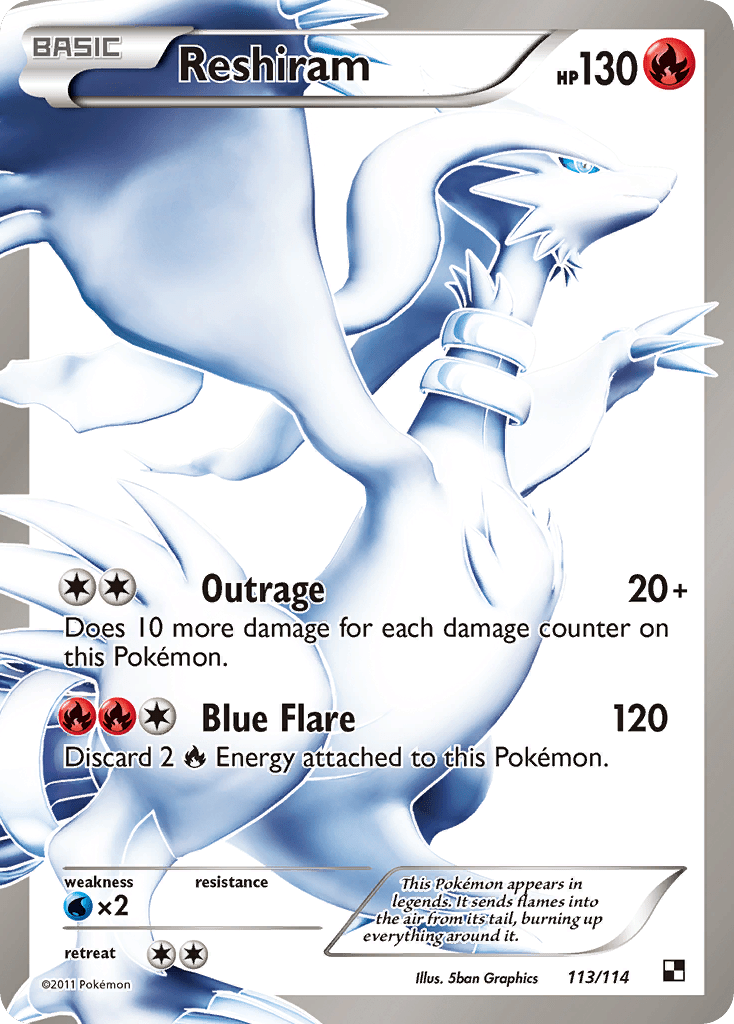 Reshiram (113/114) [Black & White: Base Set] Pokemon Single Pokémon  | Multizone: Comics And Games