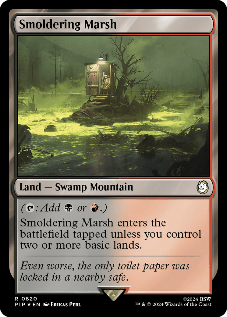 Smoldering Marsh (Surge Foil) [Fallout] MTG Single Magic: The Gathering  | Multizone: Comics And Games