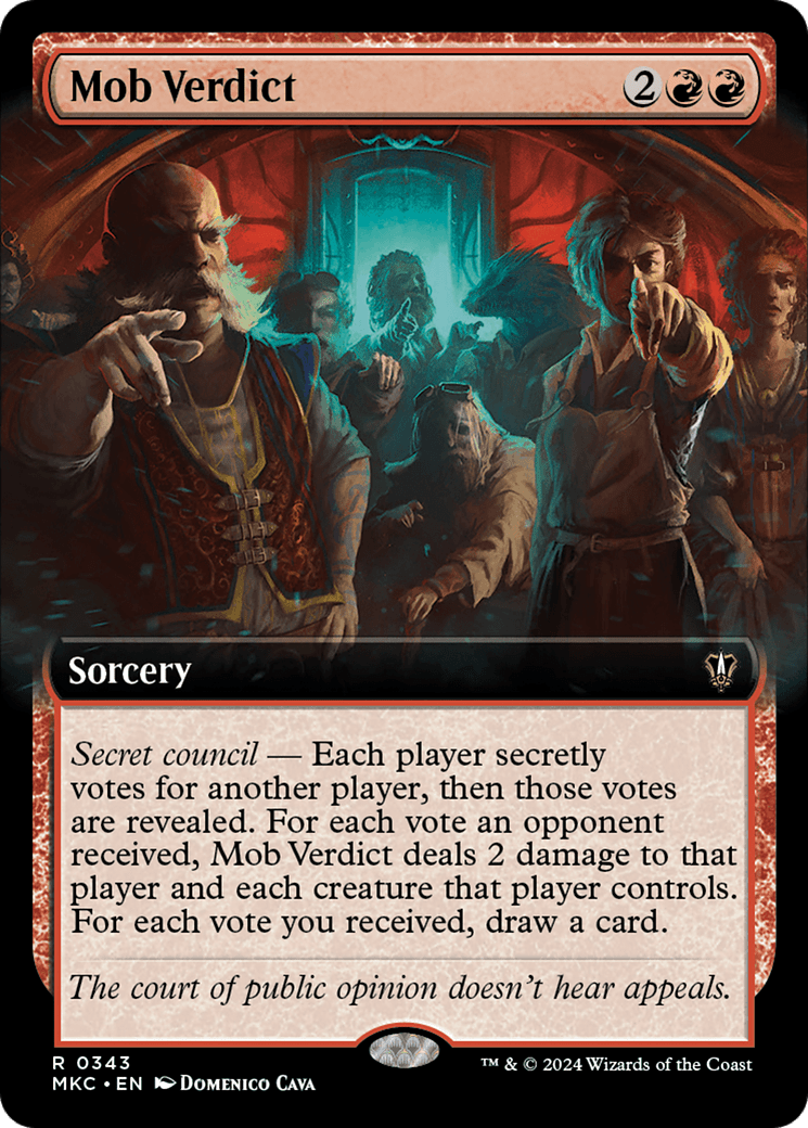 Mob Verdict (Extended Art) [Murders at Karlov Manor Commander] MTG Single Magic: The Gathering  | Multizone: Comics And Games