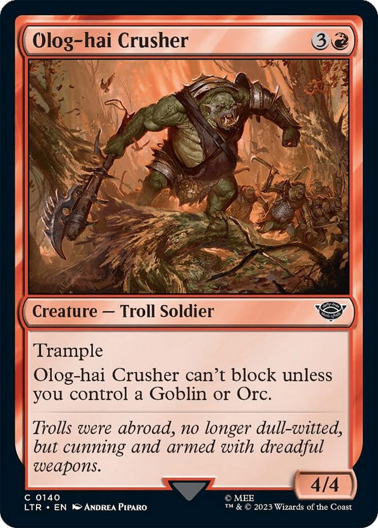 Olog-hai Crusher [The Lord of the Rings: Tales of Middle-Earth] MTG Single Magic: The Gathering  | Multizone: Comics And Games