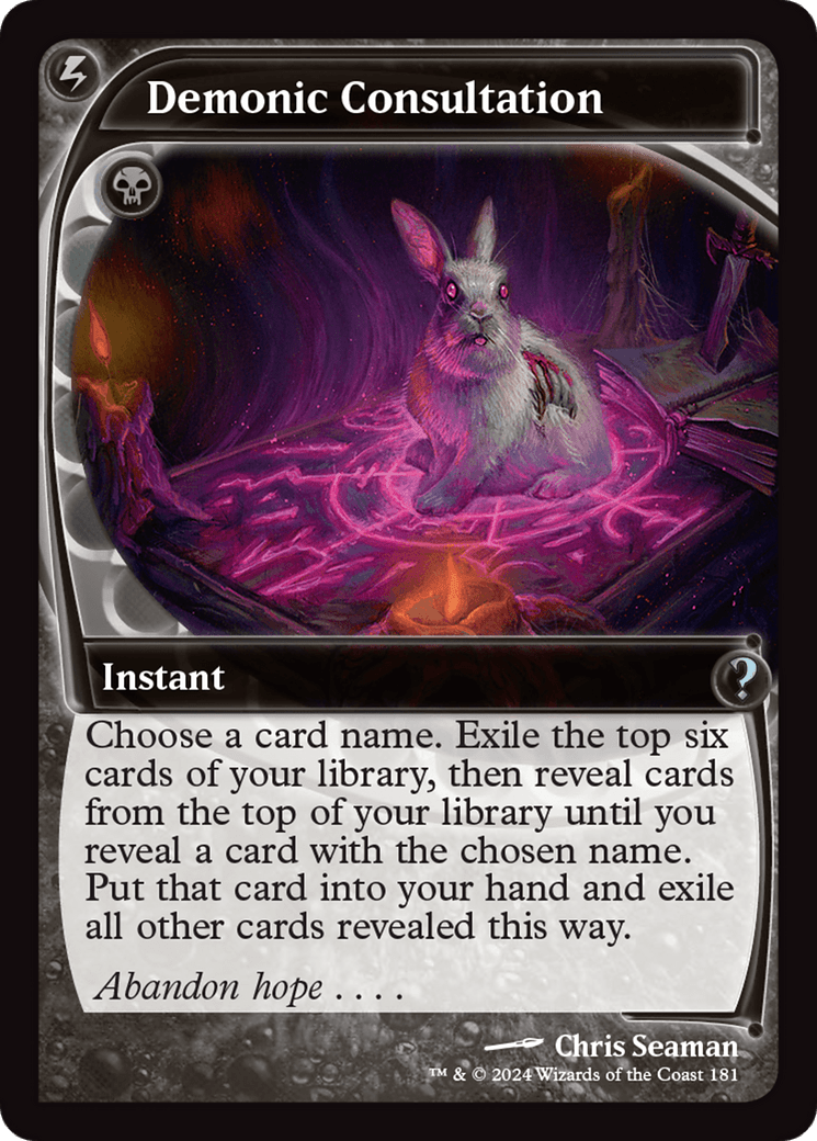 Demonic Consultation (Future Sight) [Mystery Booster 2] MTG Single Magic: The Gathering  | Multizone: Comics And Games