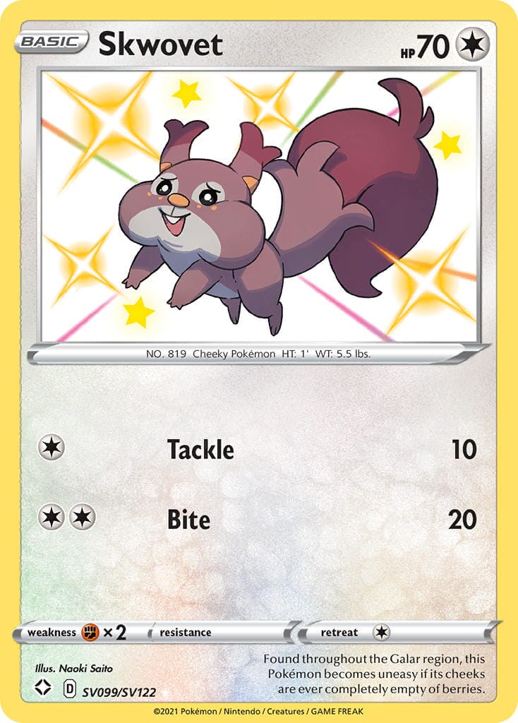 Skwovet (SV099/SV122) [Sword & Shield: Shining Fates] Pokemon Single Pokémon  | Multizone: Comics And Games