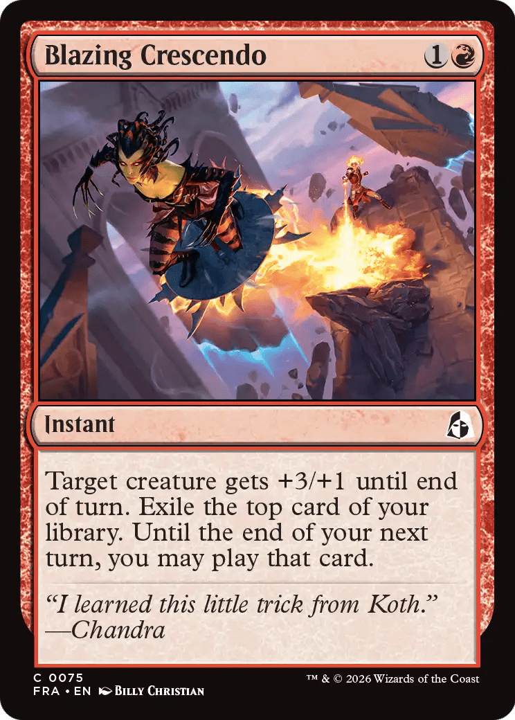 Blazing Crescendo [Reality Fracture] MTG Single Magic: The Gathering  | Multizone: Comics And Games